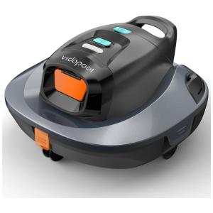 Robô Aspirador de Piscina Sem Fio Com Indicador LED e Duração da Bateria 1,5H para Piscinas até 80m2, 110V, Vidapool VRPC01, Cinza