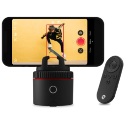 Pivo Pod Red Suporte para Telefone com Rastreador Automático de Rosto e Controle Remoto, Vermelho