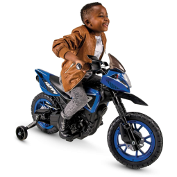 Moto Elétrica Policial Infantil 6V com Luzes e Sons, HUFFY, Azul