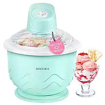 Sorveteira Secura LX-1007 Elétrica para Gelato e Sorbet 0,9 L (1 qt) Capacidade 350 ml Cor Verde