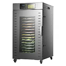 Desidratador de Alimentos Septree 16 Bandejas Rotativo Inox 1500W com Display Digital e Timer 120V