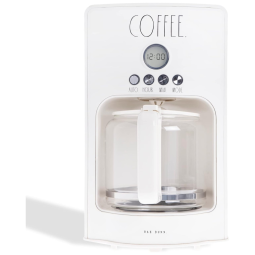 Cafeteira Programável 12 Xicaras por Gotejamento, 110V 1000W, Rae Dunn, Branca