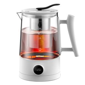 Chaleira Elétrica 1.5L com Desligamento Automático e Tela LED, 110V, Ketalk, Branco