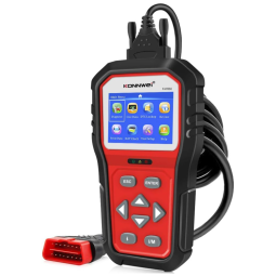 Scanner Automotivo KW860 com Diagnóstico OBD2 e Fluxo de Dados ao Vivo, 12V, KONNWEI, Preto