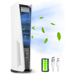 Ventilador de Mesa para Quarto com Ar Frio, Recarregável sem Lâmina e Luz LED, 5V, CONBOLA, Branco