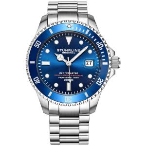Relógio Masculino Automático, Prova D 200m, STUHRLING 883, Prateado