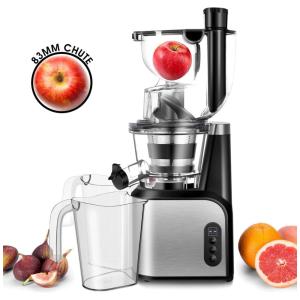 Espremedor Moedor Frutas Legumes Entrada 83mm 60 RPM Inox, 110v, TOBOX, Prateado