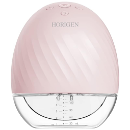 Bomba Tira Leite Única Elétrica Portátil e Recarregável com 2 Modos e 5 Níveis de Sucção, HORIGEN 2267A Pink, Rosa