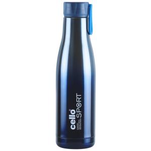 Garrafa Térmica para Água 800mL em Aço Inoxidável de Parede Dupla para Viagens, Casa e Escritório, Cello Dazzle, Azul