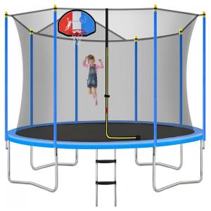 Cama Elastica Infantil com Diâmetro e Cesta de Basquete para até 150 kg, DHHU NO, Amarelo