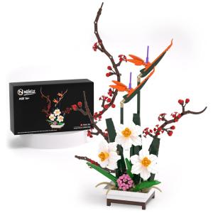 Kit de Construção Bonsai com 4 Tipos de Flores com 830 Peças, Nifeliz