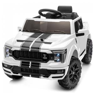 Carro Elétrico Infantil de Polícia com Controle Remoto, 3 Velocidades, Cintos de Segurança Ajustáveis, Sirenes, Alto-Falantes e Luzes