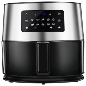 Fritadeira Elétrica AirFryer 6.3L com Painel Digital e Cesto Antiaderente, 1700W, 110v, IDEALFORCE, Prateado