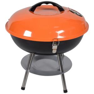 Churrasqueira a Carvão Portátil para até 5 Porções, APEXMODE, Laranja