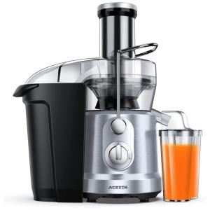 Centrífuga de Frutas, Aço Inoxidável, 1300W, 110v, ACEZOE JE2101, Prateado