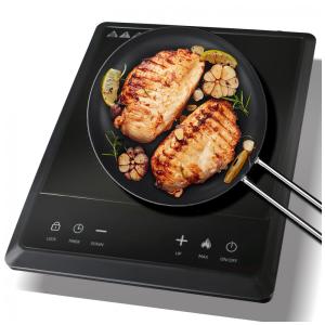 Cooktop Elétrico Portátil de Indução com 10 Níveis de Temperatura, Temporizador de 3H, Smart Touch e Trava de Segurança, 110V 1600W