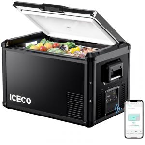 VL60 ProS Geladeira, Cooler Elétrico 60L Portátil Automotivo com Controle de Temperatura, 12, 24V, AC, Bivolt, ICECO, Preto