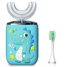 Escova de Dentes Infantil Ultrassônica e Automática com 6 Modos á Prova d1 IPX7, SEMLOO, Azul