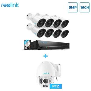 Sistema de Câmeras de Segurança 5MP PoE IP 16 Canais 8 PCS, REOLINK, Branco