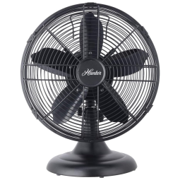 Ventilador de Mesa com 3 Velocidades, 48W, 110V, HUNTER 90603, Preto