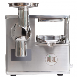 Centrifuga de Frutas e Legumes com 2 Etapas, Aço Inoxidável, 110V, Pure Juicer, Prata