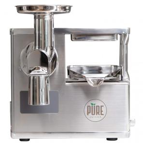 Centrifuga de Frutas e Legumes com 2 Etapas, Aço Inoxidável, 110V, Pure Juicer, Prata