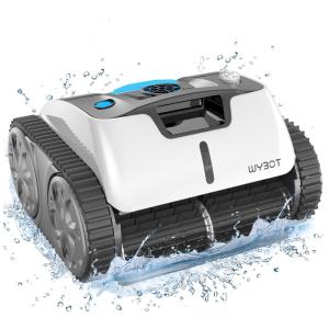 Robô Aspirador de Piscina sem Fio com Sucção Ultra Forte, Escalada em Parede e Autonomia da Bateria 2H, 110V, WYBOT, Branco