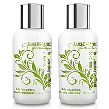 Shampoo e Condicionador de Óleo de Argan Marroquino Para Homens e Mulheres 60ml, LUXEORGANIX, Branco
