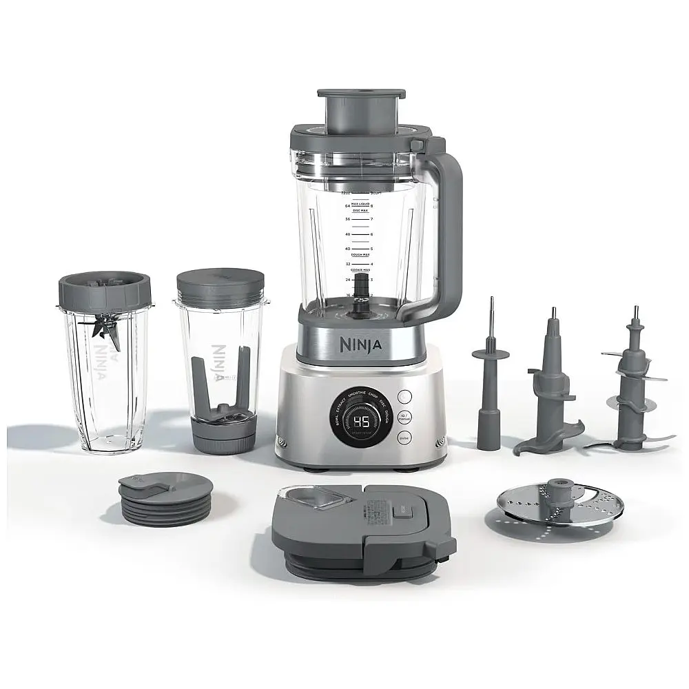Liquidificador 6 em 1, 2,1L com Acessórios e Mostrador Digital, 1200W, Ninja SS400, Prata