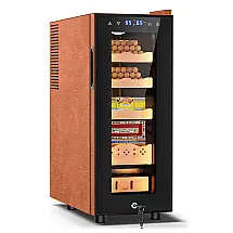 Humidor Tylza 35L Marrom Controle Digital Temperatura Umidade 300 Charutos 115V