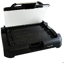 Churrasqueira Elétrica Antiaderente Portátil, Serve até 2 Pessoas, 1500W, 110v, MEGACHEF Dual Surface, Preto