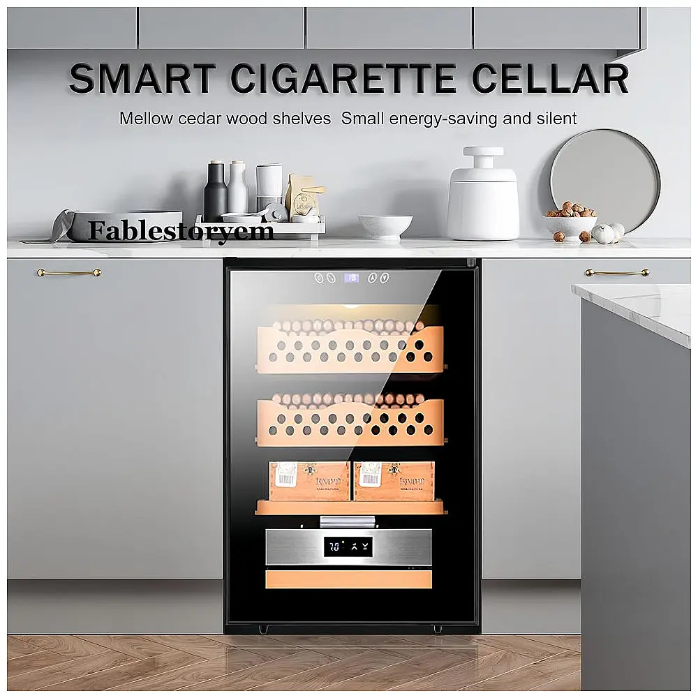 Humidor Elétrico Fablestoryem Preto 50L com Controle de Temperatura e Umidade para 200-300 Charutos 110V — foto 2