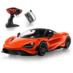 Carrinho de Controle Remoto McLaren Licenciado Escala 1:12 até 12 km, h, MIEBELY, Laranja