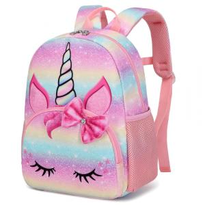 Mochila Escolar Infantil 25cm Octsky Unicónio para Crianças, Rosa