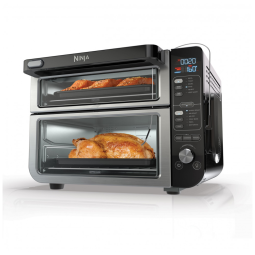 Forno Duplo Elétrico de Bancada 12 em 1 com Termômetro Inteligente, 1800W 110V, Ninja DCT451, Prata