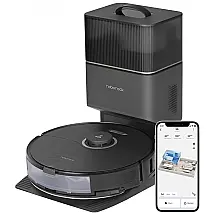 Aspirador de Pó Robô com Esfregão Controlado por APP e Sucção Forte 6000PA, 110V, roborock S8, Preto