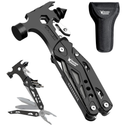 Rush Deer Alicate Multifuncional 16 em 1, Aço Inoxidável, Preto