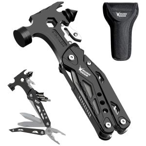 Rush Deer Alicate Multifuncional 16 em 1, Aço Inoxidável, Preto