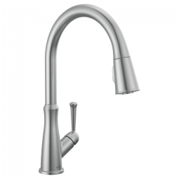 Torneira Cozinha com Pulverizador Pull Down e Ancoragem Magnética, Ártico Inoxidável Delta Westville 9110-AR-DST, Níquel Escovado