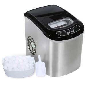 ADT Máquina de Gelo Automática Portátil até 11 kg de Gelo em 24h, 110V, Preto