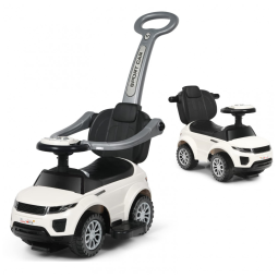 Carrinho de Passeio Infantil com Alça de Proteção Removível e Luzes Sonoras para Crianças de 1 a 3 Anos, HONEY JOY, Branco