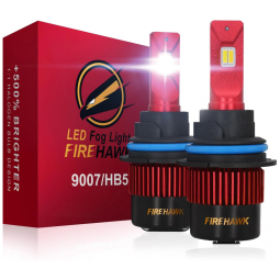 Kit Xenon Lâmpadas LED Branca 15000 Lumens 6000K, 2 Peças, FIREHAWK 9007, HB5, Branco