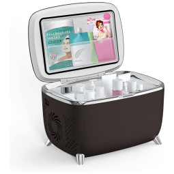 Mini Geladeira para Skincare 6 Litros, 12V, 110V, LIVING ENRICHMENT, Preto