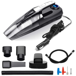 Compressor de Ar Aspirador de Carro Digital Filtros Duplos Luz LED 12 V 120 W, ACEKIT, Preto