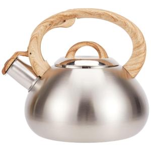 Chaleira de Chá Hauce Radio 2 Litros em Aço Inoxidável com Apito e Alça Ergonómica, Prata