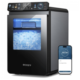 Máquina de Gelo Nugget Ecosy Aço Inox com Painel Colorido, Controle APP, 20 kg/dia, Autolimpeza, IM-NS451B