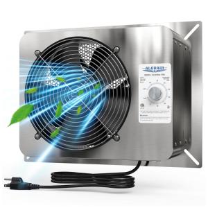 Ventilador com Umidistato e Exaustor em Aço Inoxidável, 115V, ALORAIR, Prata