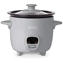 Dash Mini Panela de Arroz Elétrica 1L com Função de Manter Aquecido, 110V, 200W, Cinza