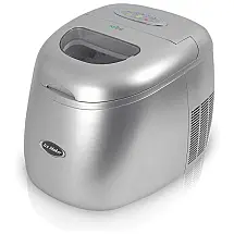 Máquina de fazer gelo com bancada NutriChef Congelador elétrico com acabamento resistente a manchas Resistente a manchas Balde de tamanho