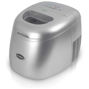 Máquina de fazer gelo com bancada NutriChef Congelador elétrico com acabamento resistente a manchas Resistente a manchas Balde de tamanho